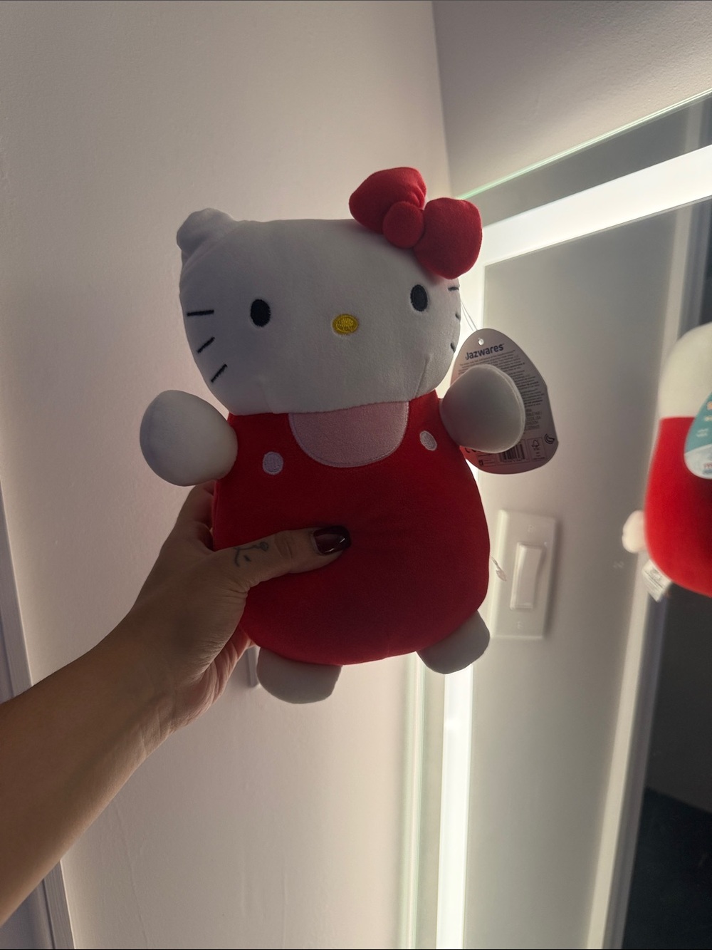 Sanrio Hello Kitty Red and White Plush with Bow